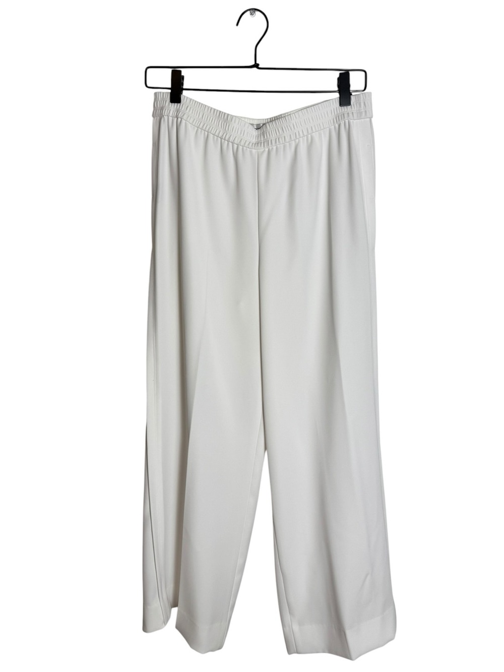 Per Se by Carlisle White Relaxed Straight Leg Elastic Waist Pants Size 6